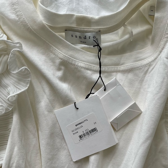 sandro white top size 36 new - Picture 4 of 4